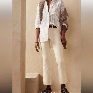 Banana Republic Premium Denim High-Rise Crop Boot